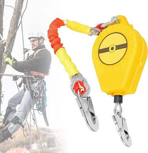 Höhensicherungsgerät Absturzsicherung 5-10m, Absturzsicherung Einziehbar, Absturzsicherung Dach mit Automatischer Sperrfunktion, Klettern Sicherungsgerät Einziehbar, Belastung: 150kg (10m) - Cheap-Us