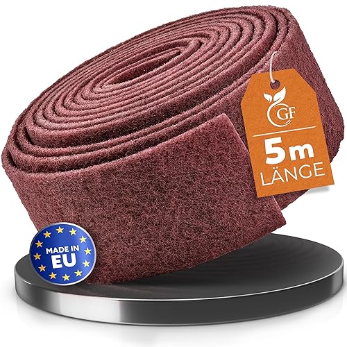 GLANZFAKTOR Schleifvlies Rolle 5m x 100mm Korn 240 – Vielseitiges Schleifvlies Metall, Holz, Lack, Edelstahl – Ideal als Schleifpad, Schleifschwamm für professionelle Anwendungen - Cheap-Us