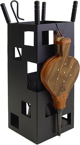 Imex El Zorro 10046 Kamin-Set, quadratisch, Zubehör aus Edelstahl und Blasebalg, 50 x 20 x 20 cm - Cheap-Us