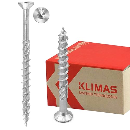 KLIMAS Holzschrauben Torx - Spanplattenschrauben Weiß - Senkkopfschrauben - Terrassenschrauben - Universalschrauben - Dachkonstruktion Schrauben Set - Holzschrauben 5x60 mm 200 Stück - Cheap-Us