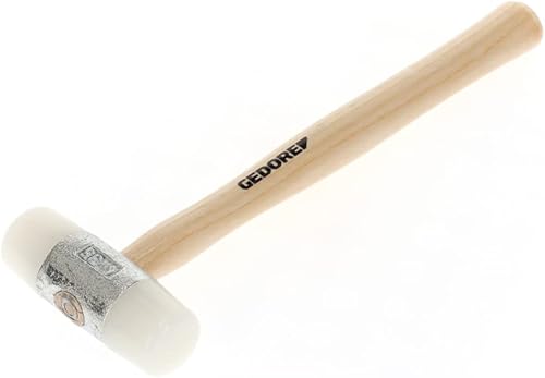 GEDORE Nylonhammer mit Holzgriff, Lederhammer, Ø 27 mm, Hammer mit Eschenstiel, Werkzeug, geschmiedet, 225 E-27 - Cheap-Us