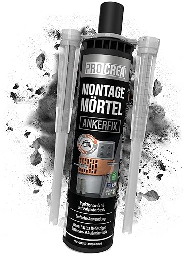 PROCREA® -NEU- Injektionsmörtel 'Ankerfix' [inkl. 2x Premium-Mischern] Hochleistungs Montagemörtel & Verbundmörtel für mittlere Schwerlasten - 2K Klebedübel & Flüssigdübel für innen & außen - Cheap-Us