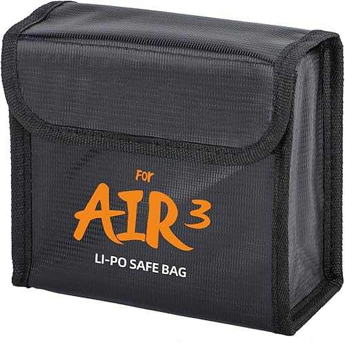 XBERSTAR Batterietasche, feuerfeste, explosionssichere Lipo Batterie, sichere Tasche, Lipo Batterieschutztasche für DJI Air 3 Drohne (drei Batterietaschen für DJI Air 3) - Cheap-Us