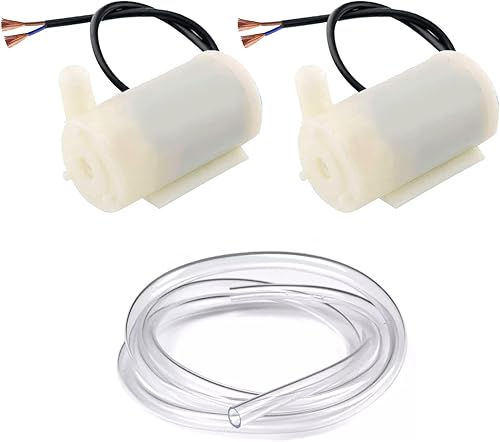 Mini Wasserpumpe 3V, Micro Motorpumpe DC 3V, 2PCS Mini Tauchpumpe 3V, Motorpumpe Wasserpumpen DC 3V, Mini-Micro-Tauchmotor, Mini Water Pump Submersible, 3M PVC Schlauch Für Aquarium, Micro Wasserpumpe - Cheap-Us