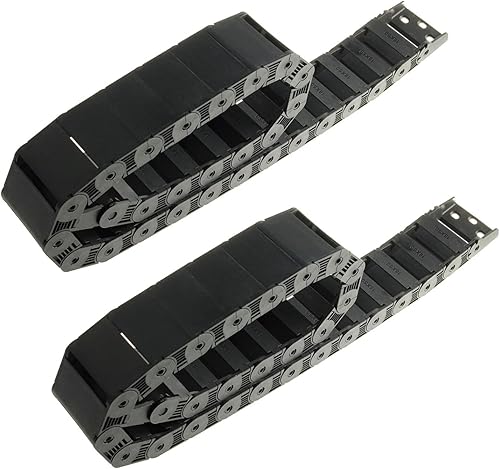 BEVDICNC Kabelschleppkette 2-teilig R38 18mm x 50mm 1 m Länge Halboffen Dose Geöffnet Schwarzer Kunststoff-Kabeldraht-Zugkette für CNC - Cheap-Us