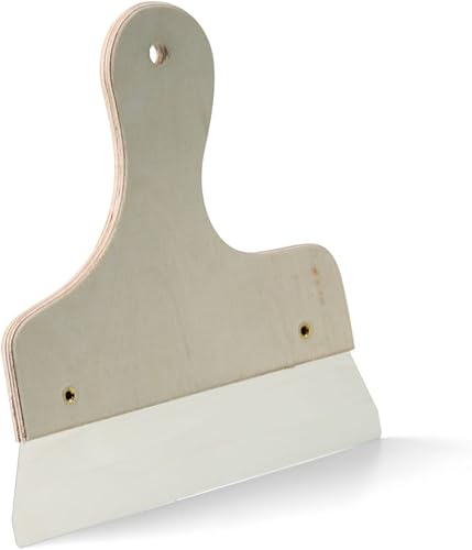 Schuller Eh'klar Wandspachtel, Rakel 20 cm breit, Edelstahl, Holzgriff - Cheap-Us