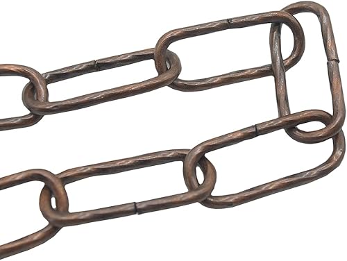 1,5m Lampenkette gedreht Braun ø 3,5mm Eisen Kette Ringkette Zierkette Leuchtenkette Tragkraft 10 kg - Cheap-Us