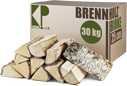 Brennholz Kaminholz Birkenholz 30 kg Holz Birke Für Ofen und Kamin Kaminofen Feuerschale Grill Feuerholz Holzscheite Wood 25 cm Kammergetrocknet Kingpower - Cheap-Us