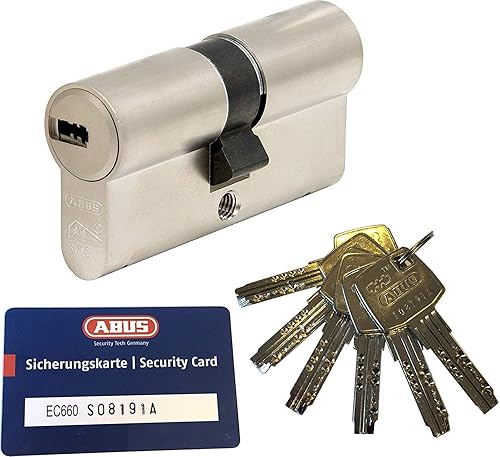 ABUS EC660 Profil-Doppelzylinder Länge (a/b) 30/50mm (c=80mm) mit 6 Schlüssel, mit Sicherungskarte - Cheap-Us