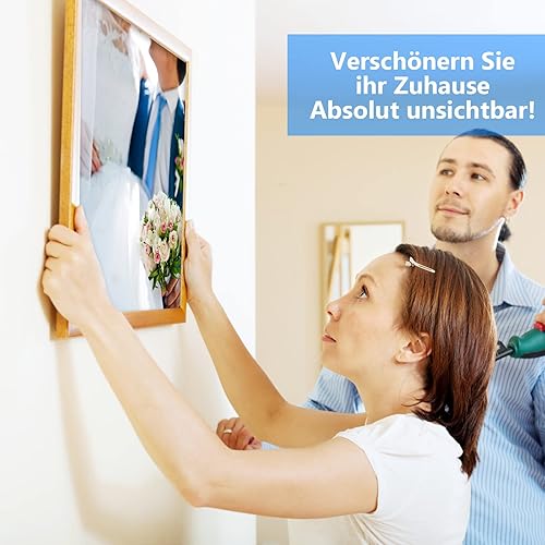 JAYZUUM Alu Dibond und Acrylglas Aufhängung, selbstklebende Bildaufhängung spiegelhalterung - Befestigungsset zum Aufhängen für Bilder oder Spiegel, bis zu 8kg (8er Set) - Cheap-Us