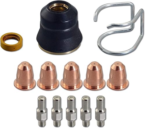 RIVERWELD 13pcs Plasma Schneidbrenner S25 S45 Zubehörteil Kit PR0110 Elektrodens PD0116-08 Düse Spacer Guide Haltekappe Gas Diffusor CV0010 - Cheap-Us