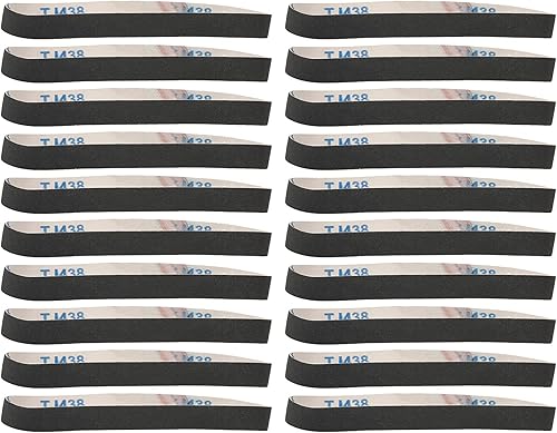 Fdit 20 Stück Schleifband 520 x 20 mm, Aluminiumoxid, Mittel, Metall, Schleifpapierrollen, Gratwerkzeug für Bandschleifer (80#) - Cheap-Us