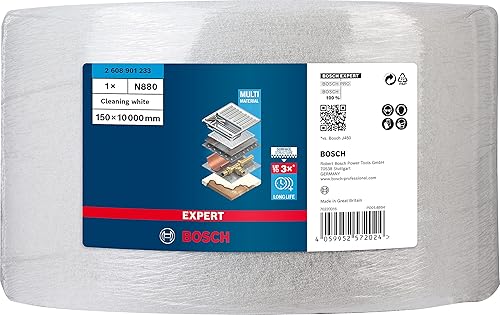 Bosch 1x EXPERT N880 Vliesrolle (für Stahlbleche, Edelstahl, Breite 115 mm, Länge 10 m, Professional Zubehör Handschleifen) - Cheap-Us