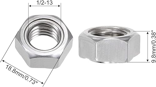 sourcing map 20Stk. Sechskant Schweißmutter 5/16-18 Kohlenstoffstahl mit 3 Projektion Maschinen Schraube Grau - Cheap-Us