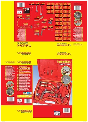 ROTHENBERGER Industrial Turbo Lötset | 16-teilig im Koffer | Hartlöten, Weichlöten, Kapillarspaltlötung 30900 - Cheap-Us