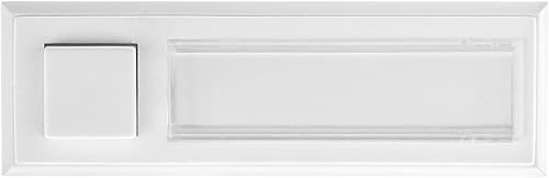 HUBER Aufputz Klingeltaster 1-fach aus Polystyrol - Türklingelknopf mit Namensschild - Haustürklingel Aufputz aus Kunststoff - Klingelschalter, Klingel - Cheap-Us