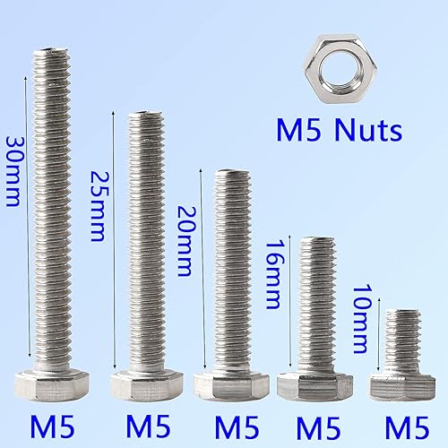 Sechskantschrauben m4, Schrauben und Mutter,din 933 m4 Edelstahl, Schrauben Mutter set Sechskantschraube - Cheap-Us