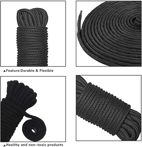 WUWYOUWL Weiches Baumwollseil, 10 m / 8 mm Universal-Seil-Handwerksseil, Dicker Baumwollfaden - Cheap-Us