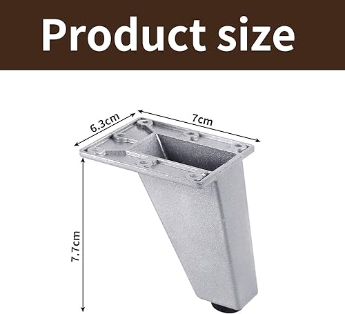letuxaamz MöBelfüßE Sockelfuß Schrankfuß SofafüßE-Geeignet FüR Schrank Sofa Couchtisch Tv-Schrank Und Andere MöBelbeine HöHenverstellbar 4 StüCk 8 cm Sandy Schwarz Dreieck Sofafuß - Cheap-Us