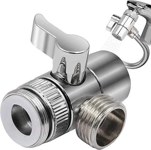 3 Wege Umschaltventil, M22 x M24 Messing Wasserhahn Diverter, Umschalter Umstellventil, Dusche Umschaltventil, für Toiletten, Badezimmer, Küche - Cheap-Us