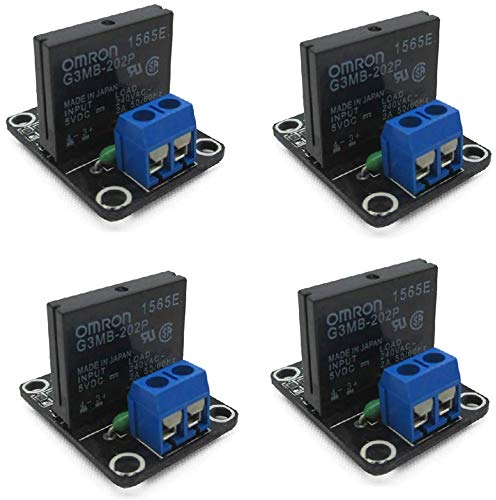 Hailege 4pcs 5V 1 Kanal High Level Solid State Relay Modul DC Steuerung AC 240V 2A mit Sicherung - Cheap-Us