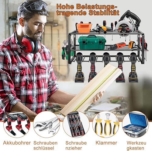 OUUTMEE akkuschrauber halterung werkzeugregal für Elektrowerkzeug Bohrer Multifunktionsbohrer Werkzeugregal 49X20X20CM - Cheap-Us