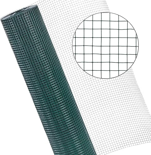 ESTEXO Volierendraht Drahtgitter Maschendraht Schweißgitter Drahtzaun Zaun Draht grün Kaninchendraht Käfigdraht Hasendraht 12 x 12 mm Maschenweite (1 x 25 m) - Cheap-Us