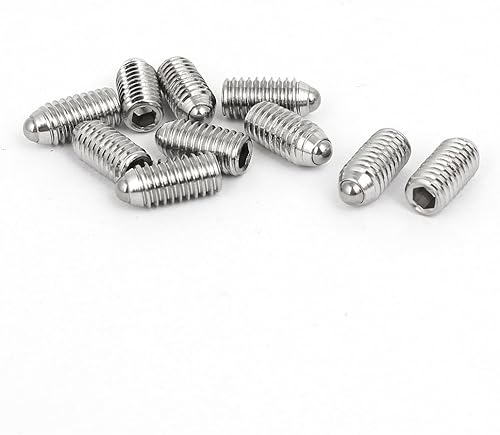 sourcing map 10stk M6x12mm 304Edelstahl Sechskant Madenschraube Set Schraube Feder Kugel DE de - Cheap-Us