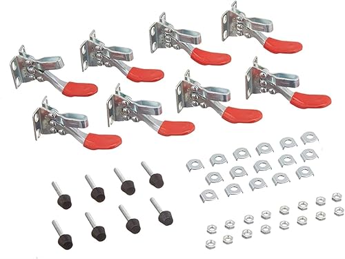 feedal GH-201 Handwerkzeuge Knebelklemmen, rutschfest, horizontale Klemme, Schnellentriegelungswerkzeug, 30 kg Kapazität für Maschinenbetrieb, Holzbearbeitung, Schweißen, Formen, 8 Stück - Cheap-Us