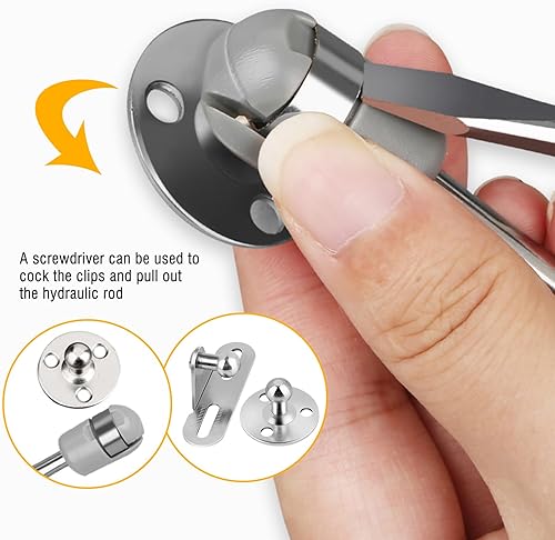 hicoosee 4 Stücke Hydraulic Gasdruckfeder, 200 N / 20 kg Gasdruckfeder Klappenbeschlag Gasdruckdämpfer Gasdruckfedern für Klappen Schranktür Stoßdämpfer Küchenschrank Soft Close Klappenfeder - Cheap-Us