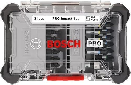 Bosch Professional 35 tlg. Multi Construction Bohrer- und Schrauberbit Set (Impact Control, Pick and Click, Zubehör Schlagschrauber) - Cheap-Us