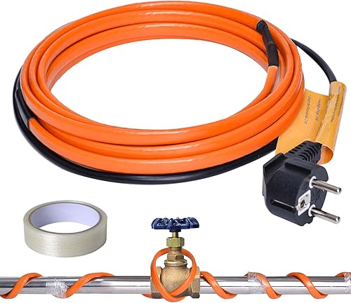 heninhill Frostschutz Heizkabel 4M Heizleitung Begleitheizung Selbstregulierend ­Wasserdicht zum Schutz von Wasserrohren Pflanzen Dachrinnen - Cheap-Us