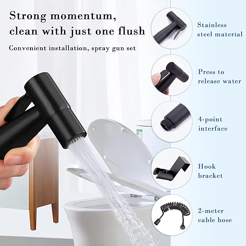 Lhdfyqt Hand Bidet Sprayer für WC, Hand Bidet Sprühgerät, Handbrause Sprühgerät, Bidet-Handbrause, WC Dusche, Bidet-Toilettensprühgerät, für Dusche, Badezimmer Hygiene - Cheap-Us
