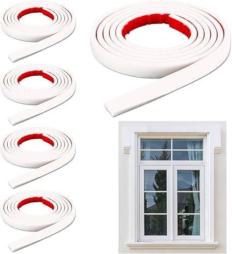 5 Teiliges Window Grid Kit, Insgesamt 10 m Selbstklebende Fenstergittereinsätze Zierleiste zum Abziehen und Aufkleben für Wände Zierleisten Dekoration für Fensterrahmen - Cheap-Us