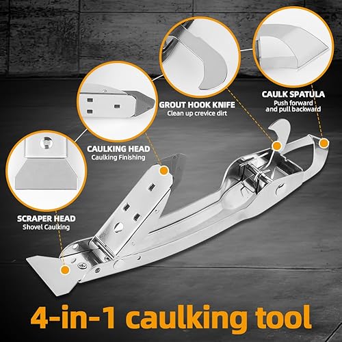 Flintronic Silikonentferner, 35-Teiliges Silikon-Werkzeugschaber-Kit mit Dichtung Werkzeug, Silikon Entfernen Werkzeug, Dichtmittelelentferner, Schaber Entferner für Badezimmer Küche Badezimmer Boden - Cheap-Us