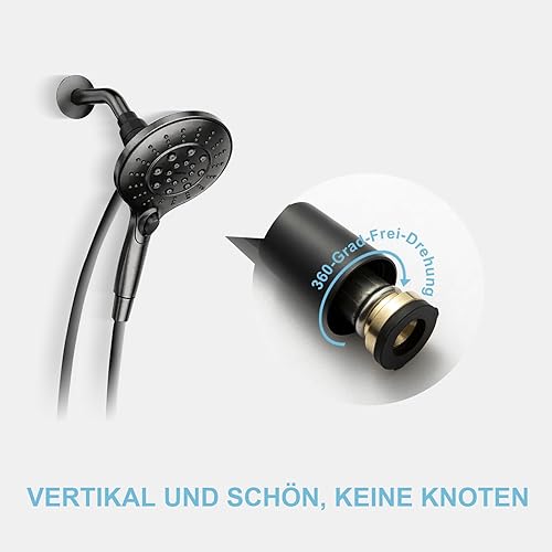 OFFO Brauseschlauch Duschschlauch 1,5 m, PVC-Universal Duschrohr mit Duschschlauch Waschmaschine Hochdruck Brauseschlauch für Badarmaturen Ersatz, Mattweiß - Cheap-Us