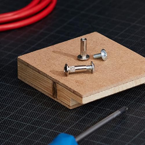 Metafranc Verbindungsschrauben 36 - 48 mm - M4 Gewinde - verzinkt - 10 Stück im Set - Ideal zum Verbinden von Möbelstücken / Verbinder für Möbel / Schrankverbinder / Möbelschraube / 361796 - Cheap-Us