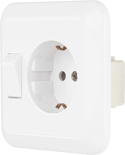REV Standard, Unterputz Steckdose mit Aus- und Wechselschalter, weiss - Cheap-Us