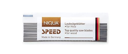 Laubsägeblätter NIQUA SPEED Holzlaubsägeblätter Nr: 5-1 Gros (144 Stück) - 0,38 x 0,93 x 130 mm - Sägeblatt Werkzeug zum Sägen von weichem Holz - Cheap-Us