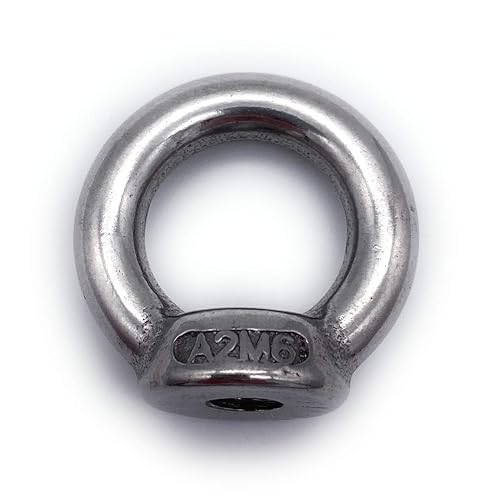 5 Stk. M10 Ringmutter V4A [ V4A / V2A Wählbar M6 M8 M10 M12 | INOX V4A A4 AISI 316 V2A A2 AISI 304 Rostfrei ähnl. DIN 582 (M10, V4A) - Cheap-Us