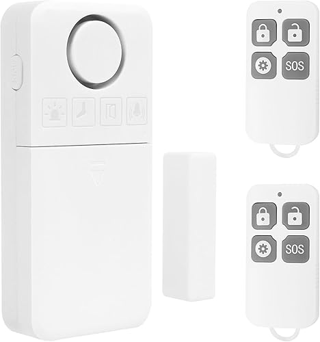 Cuteefun Türalarm, 2 Fernbedienungen, 130dB Laute tür Sensor, Fenster Alarm mit 5 Modi Alarm, Niedriger Stromverbrauch, Fensteralarm Einbruchschutz, Tür Alarmanlage für Haus, Garage, Wohnung - Cheap-Us