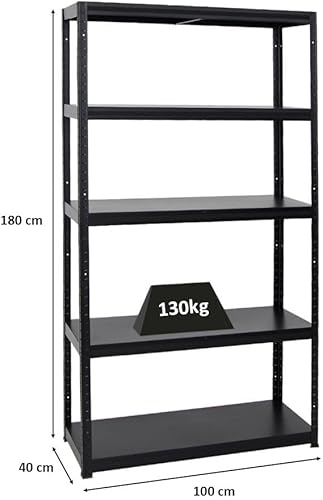 PROREGAL Metallregal Steel Eagle 180x60x40cm Fachlast 130kg Verzinkt Schwerlastregal, Küchenregal, Kellerregal, Steckregal, Garagenregal, Lagerregal - Cheap-Us