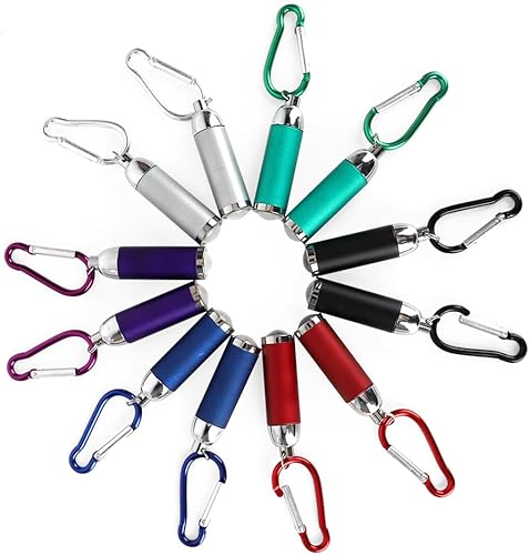RANJIMA Mini Taschenlampe Schlüsselanhänger,12er LED Taschenlampe Kinder Weihnachten Silvester Geschenke für Farbige Kleine Taschenlampe Keychain Kindertaschenlampe Spielzeug für Camping,Outdoor - Cheap-Us