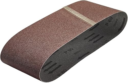wolfcraft 6 Gewebe-Schleifbänder 76 x 457 mm I 3113000 I Körnung 80 I für Holz & Metall I Schleifpapier für Bandschleifer I flexibel und langlebig - Cheap-Us