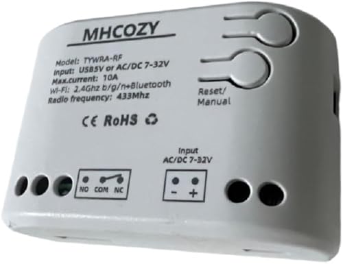 MHCOZY 1-Kanal USB 5V AC/DC 7-32V Smart WiFi Wireless Relais Switch Modul, Tuya Smart Life App Fernbedienung, Kompatibel mit Alexa Google Home (1) - Cheap-Us