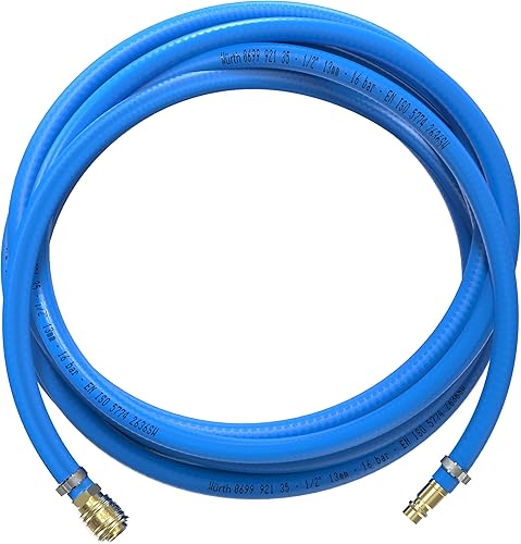 AUPROTEC Druckluftschlauch Set 13mm Ø Innen 1m PVC-Schlauch I Mit Messing Schnellkupplung für Druckluft-Kompressor I Würth Kompressorschlauch hochflexibel - Cheap-Us