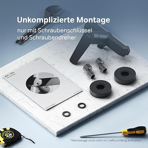 Badewannenarmatur mit Auslauf, Mischbatterie Badewanne, Brausebatterie Wanne, Einhand-Wannenbatterie für Badewanne und Dusche, Badezimmer Armatur, Chrom, AM.PM Hit FTA10000 - Cheap-Us