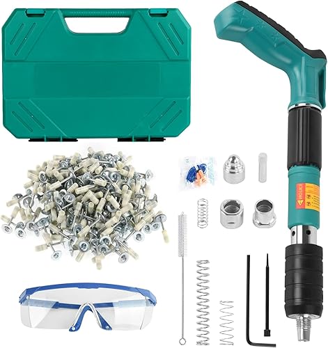 Ronghaonan Nagelpistole Kit mit 110pcs Nägeln, Beton Nagelpistole, 5-Speed verstellbare manuelle Stahl Nagelpistole, tragbare Nagelpistole Kits Werkzeug - Cheap-Us