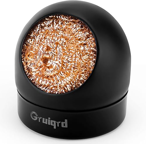 Lötspitzenreiniger, Lötspitzenreinigungsdraht, lötkolben reiniger und Halter Kit aus weich gewickeltem Messingspitzenreiniger - Cheap-Us