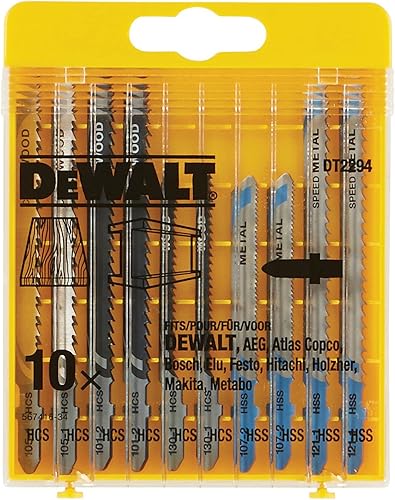 DeWalt HCS Stichsägeblatt-Set (10-tlg., für Holz und Metall) DT2294 - Cheap-Us